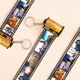 15 Photo Memory Photo Keychains Roll Film Key Chain Album Keyring DIY