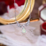 Colourful Crystal Angel Wings Necklace High Thin Clavicle Chain Jewelry