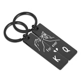 2Pcs Personalized Keychain Forever Couple Letters Keychain Love Gift