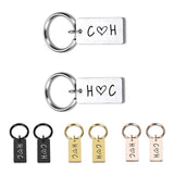 Engraved Couple Name Keychain Love Keyring Gift for Couples