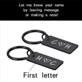Engraved Couple Name Keychain Love Keyring Gift for Couples