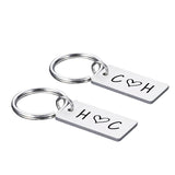 Engraved Couple Name Keychain Love Keyring Gift for Couples