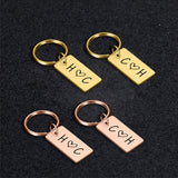 Engraved Couple Name Keychain Love Keyring Gift for Couples