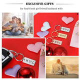 Engraved Couple Name Keychain Love Keyring Gift for Couples
