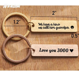 Personalized Stainless Steel Name Keychain Date Car Key Ring