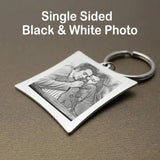 Custom Calendar Keychain Photo Key Chain Personalized Couple Keyring