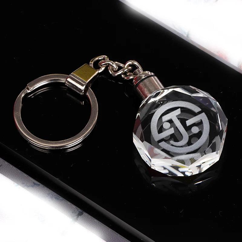 Custom Crystal DIY Logo Key Chain with Laser Engraving