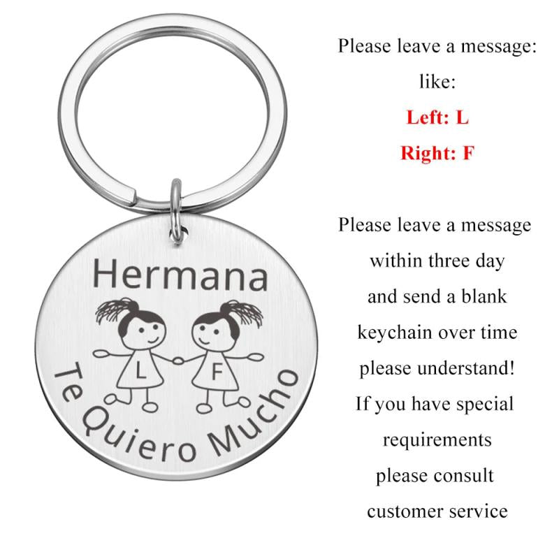Personalized Engraved Single Letter Keychains - Birthday Jewelry Gift