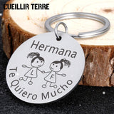 Personalized Engraved Single Letter Keychains - Birthday Jewelry Gift