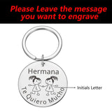 Personalized Engraved Single Letter Keychains - Birthday Jewelry Gift