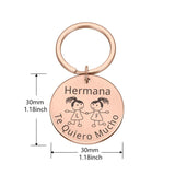 Personalized Engraved Single Letter Keychains - Birthday Jewelry Gift