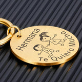 Personalized Engraved Single Letter Keychains - Birthday Jewelry Gift