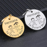 Personalized Engraved Single Letter Keychains - Birthday Jewelry Gift