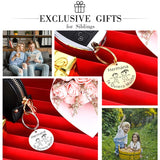 Personalized Engraved Single Letter Keychains - Birthday Jewelry Gift