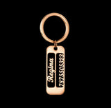 Personalized Stainless Steel Keychain Birthday Lucky Number Anti-Lost Keyring