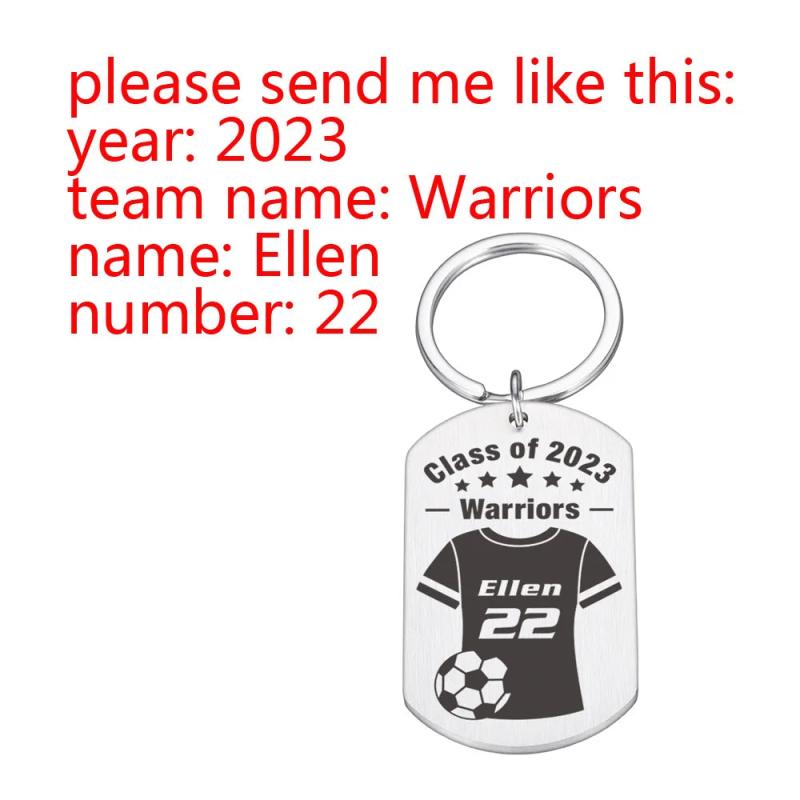 Personalized Football Keychain with Name and Number