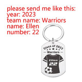 Personalized Football Keychain with Name and Number