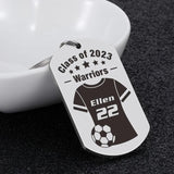 Personalized Football Keychain with Name and Number
