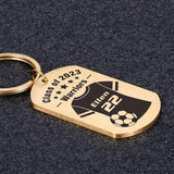 Personalized Football Keychain with Name and Number