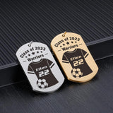 Personalized Football Keychain with Name and Number