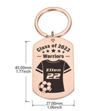 Personalized Football Keychain with Name and Number