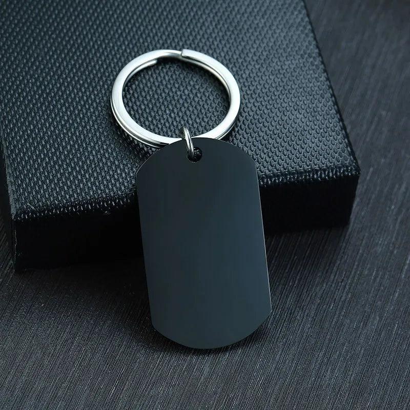 Engrave Info Key Chain Stainless Steel Useful Accessory