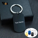 Engrave Info Key Chain Stainless Steel Useful Accessory