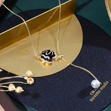 French Hot Flower Women Necklace Long Micro Inlaid Zircon Clavicle Chain