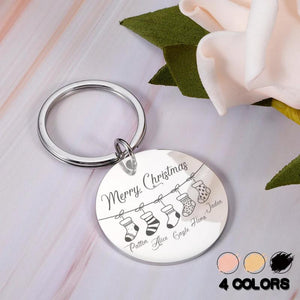Family Keychain Parents Children Present Keyring Bag Charm Gift Key Chain