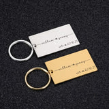 Engraved Couple Keychain Personalized Love Keyring Gift