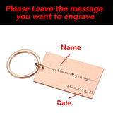 Engraved Couple Keychain Personalized Love Keyring Gift