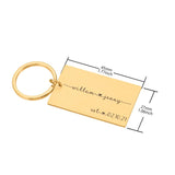 Engraved Couple Keychain Personalized Love Keyring Gift