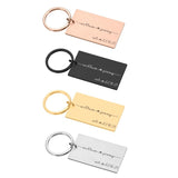 Engraved Couple Keychain Personalized Love Keyring Gift