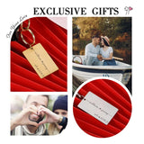 Engraved Couple Keychain Personalized Love Keyring Gift