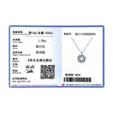 925 Silver Snowflake Pendant Necklace Women Christmas