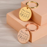 Christmas Keychain Name Stainless Steel Family Personalized Gift Accessories