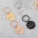 Christmas Keychain Name Stainless Steel Family Personalized Gift Accessories