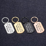 Fathers Ride Safe Keychain Biker Motorcycle Keyring Gift for Him