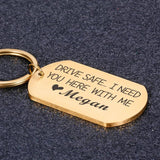 Fathers Ride Safe Keychain Biker Motorcycle Keyring Gift for Him