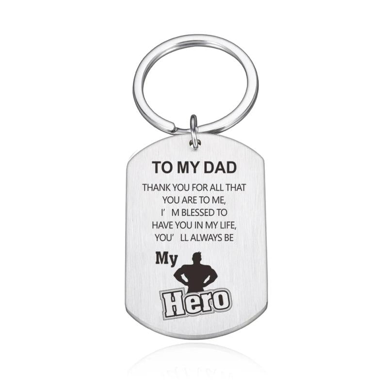 Dad Keychain Gift For Him Boyfriend Husband Dad Keyring