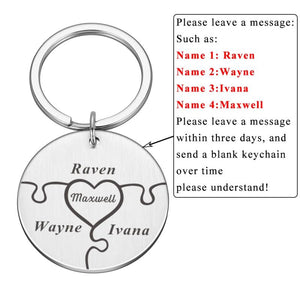 Custom Engraved Name Keychain - Personalized Keyring for Birthday Gift