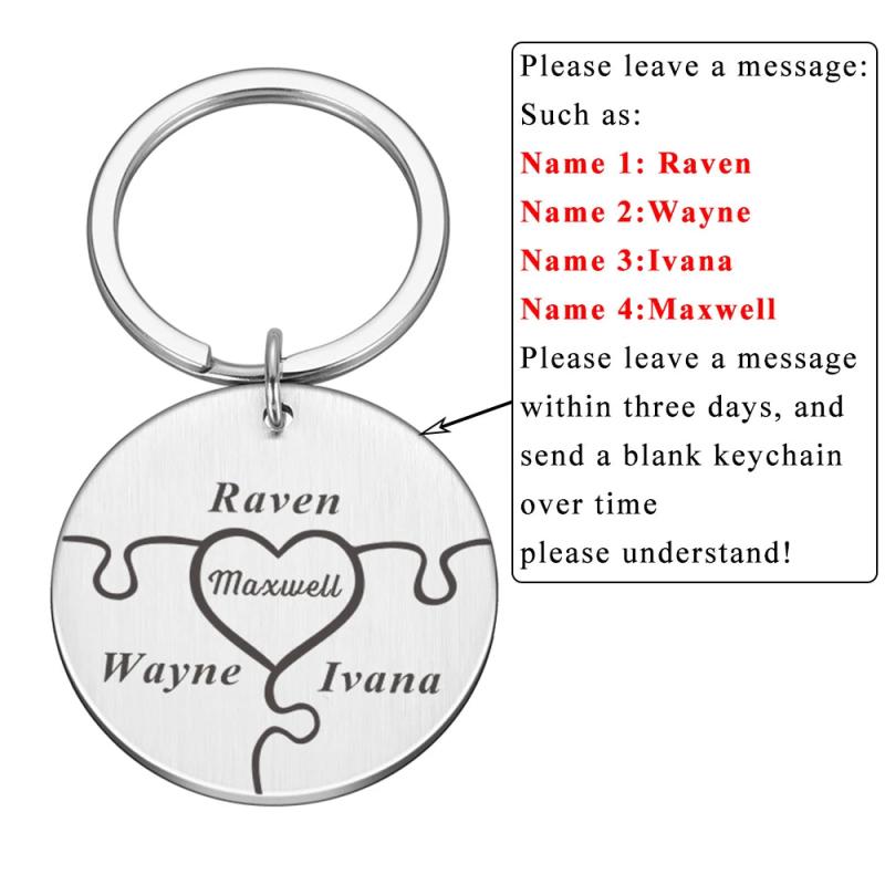 Custom Engraved Name Keychain - Personalized Keyring for Birthday Gift