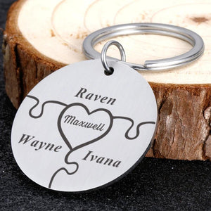 Custom Engraved Name Keychain - Personalized Keyring for Birthday Gift