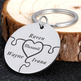 Custom Engraved Name Keychain - Personalized Keyring for Birthday Gift