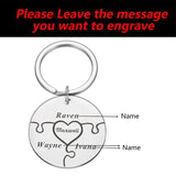 Custom Engraved Name Keychain - Personalized Keyring for Birthday Gift