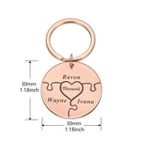 Custom Engraved Name Keychain - Personalized Keyring for Birthday Gift