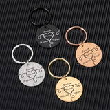 Custom Engraved Name Keychain - Personalized Keyring for Birthday Gift