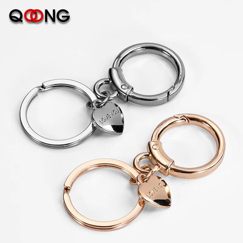 Heart Metal Key Chain Lover's Key Ring Holder Car Keychain Love You Keyring
