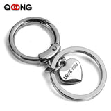 Arrival 2 Colors Lovers' Heart Metal Key Chain Couple Key Ring Holder