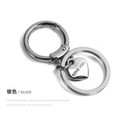Arrival 2 Colors Lovers' Heart Metal Key Chain Couple Key Ring Holder